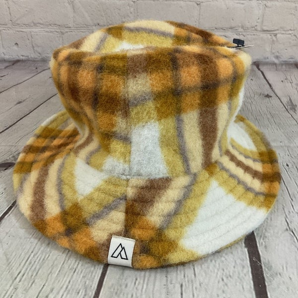 Alpine Design 104141 Women's Pleated Brushed Bucket Hat Pumpkin Patch Plaid OSFM