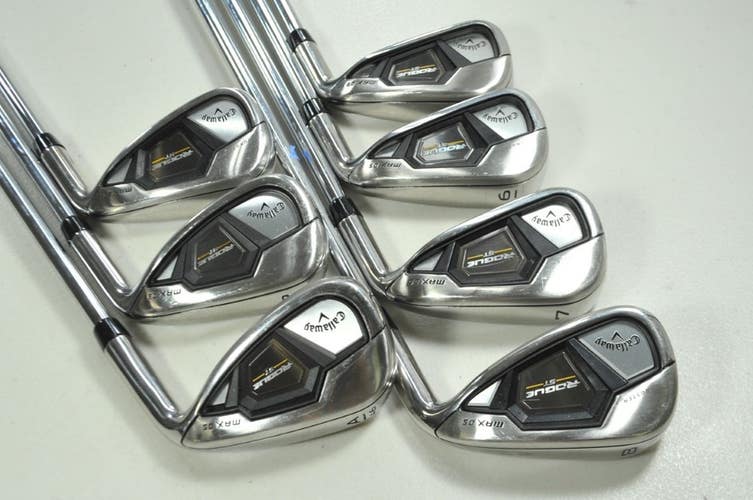 Callaway Rogue ST MAX OS 5-PW,AW Iron Set Regular Flex Right MPH Steel # 199550