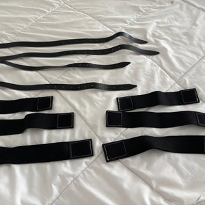 Black True goalie pad straps