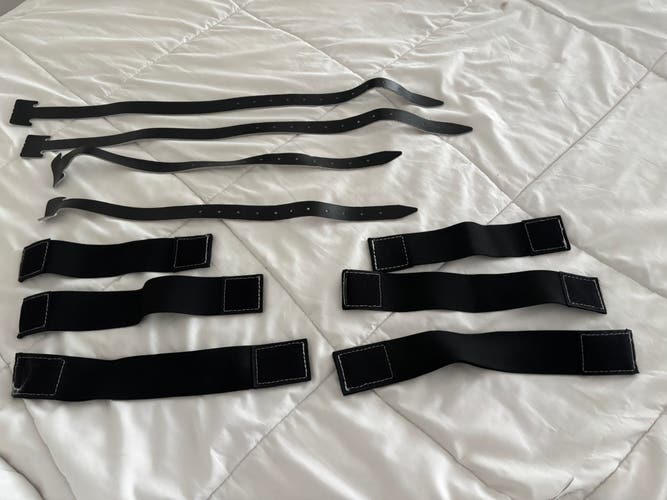 Black True goalie pad straps