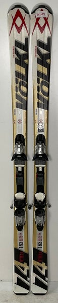 Unisex 163cm Volkl RTM 7.4 Skis With Marker Fastrak 2 Bindings (Used)(SY2259)