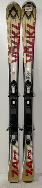Unisex 156cm Volkl RTM 7.4 Skis With Marker Fastrak 2 Bindings (Used)(SY2273)