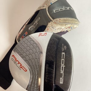 Cobra Amp Cell Silver Fairway 3-4 Wood With Lite Flex Senior Graphite Shaft