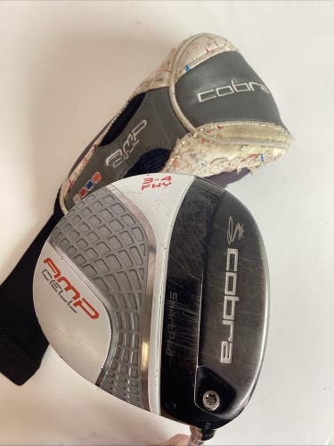 Cobra Amp Cell Silver Fairway 3-4 Wood With Lite Flex Senior Graphite Shaft