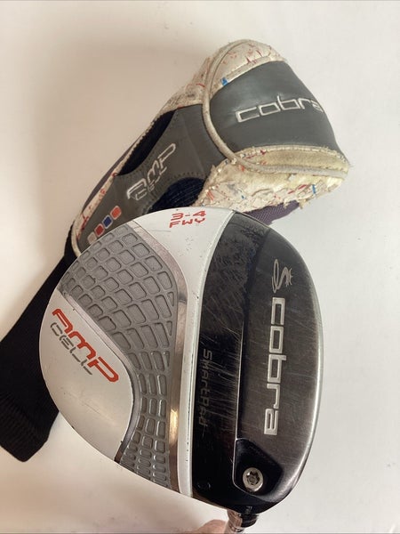 Cobra Amp Cell Silver Fairway 3-4 Wood With Lite Flex Senior Graphite Shaft