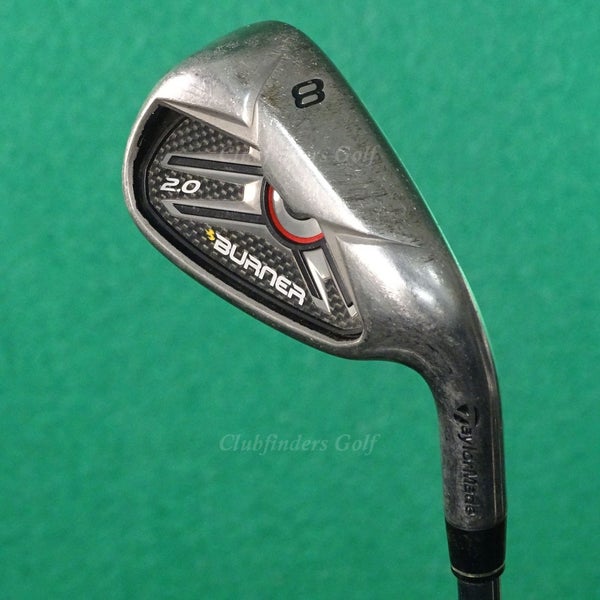 TaylorMade Burner 2.0 High Polish Single 8 Iron Factory 85 Steel Stiff *READ*
