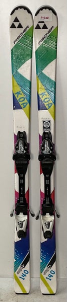 Used Kid's Fischer 140cm KOA Skis With Fischer FJ7indings (SY2261)