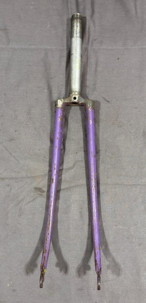 Vintage Lugged Steel 700C Road Bike Fork 185mm 1" Threaded Steerer Tube