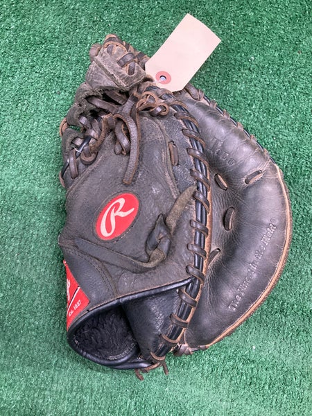 Black Rawlings Premium Series RH Catcher's Baseball Glove 32.5" (Used)