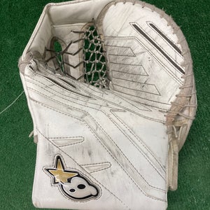 White Intermediate Brian's G-Netik X5 Goalie Glove Regular (Used)