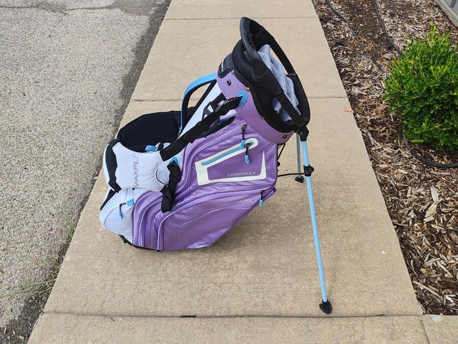 Maxfli 14 Divider Women's Honors+ Daul Strap Stand Bag Purple/Light Blue