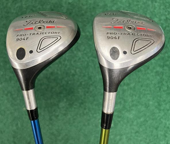 Titleist Pro-Trajectory 904F 15 & 19 MLH Fairway Wood Set Stiff Flex w/Covers