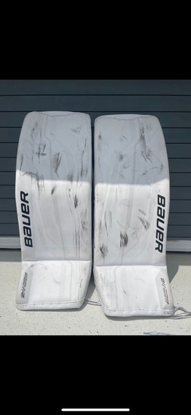 Small Bauer Supreme Shadow Goalie Leg Pads Skate Lace Toe Tie