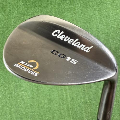 Cleveland CG15 Black Pearl 56 14 Sand Wedge Zip Grooves Traction Steel 35.25