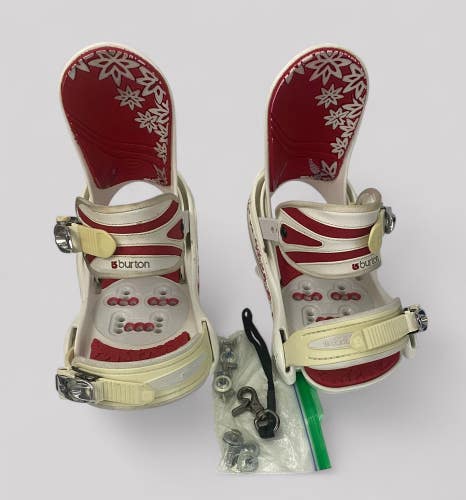 Women's Burton Stiletto Medium Snowboard Bindings M White