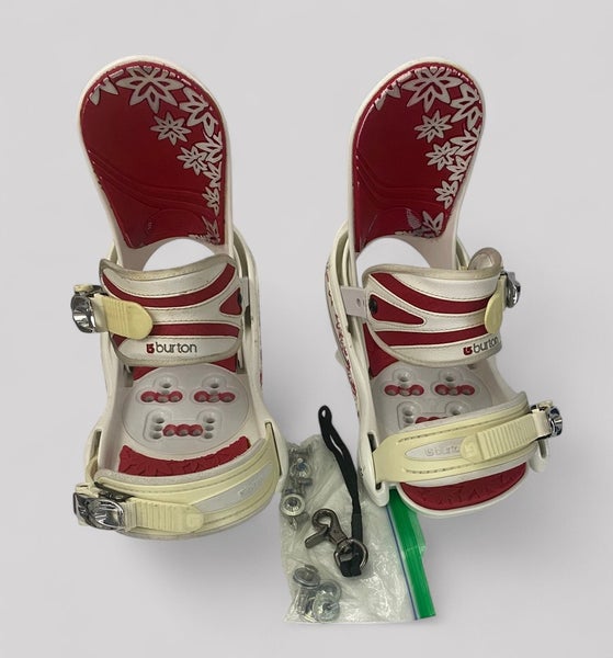 Women's Burton Stiletto Medium Snowboard Bindings M White