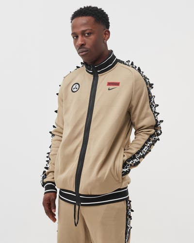 Nike X Acronym Knit Khaki Brown Full Zip Track Jacket CU0469-247 Sz M