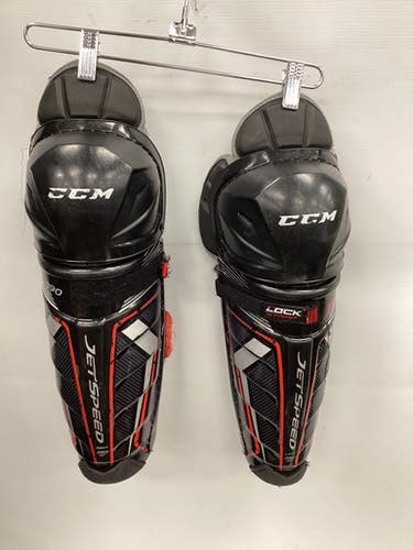 Used CCM JETSPEED FT390 Intermediate Shin Guards Black 13" 11851-S000034606