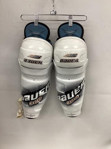 Used Bauer 300 Senior Shin Guards White 14" 11851-S000034634
