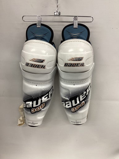 Used Bauer 300 Senior Shin Guards White 14" 11851-S000034634