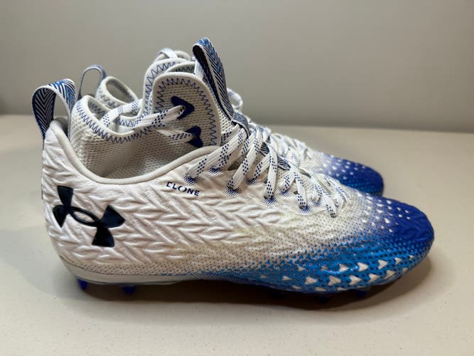 Size 11.5 Men’s Under Armour UA Spotlight Clone 3.0 Football Cleats Royal Blue