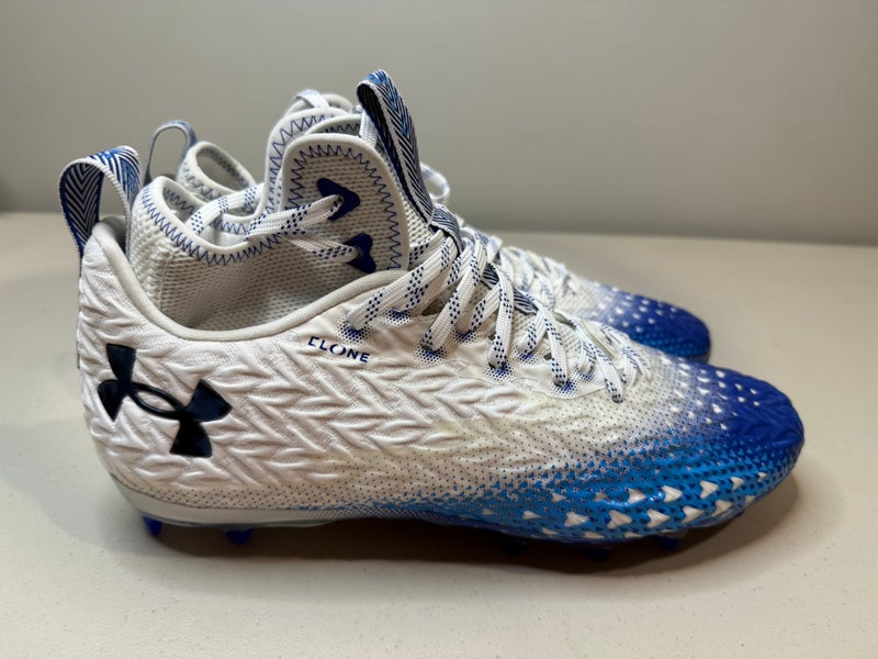 Size 11.5 Men’s Under Armour UA Spotlight Clone 3.0 Football Cleats Royal Blue