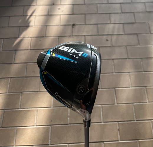 Men's TaylorMade SIM 2 Max Right Handed Driver Stiff Flex 9 Loft (Used)