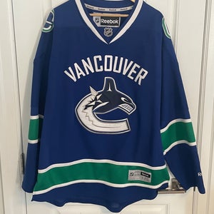 Authentic Reebok Vancouver Canucks Blue Orca Jersey Size XXL 2XL