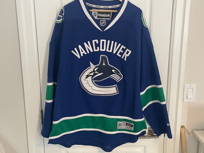 Authentic Reebok Vancouver Canucks Blue Orca Jersey Size XXL 2XL