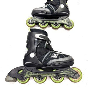 Used K2 ADJ 4-8 Senior Rec Fitness Skates Black Adjustable 11860-S000294310