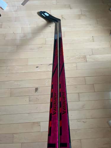 New 2 PACK Intermediate Bauer Red Twitch P28 55 Flex Left Handed Hockey Sticks