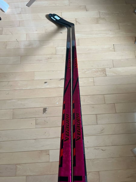 New 2 PACK Intermediate Bauer Red Twitch P92 55 Flex Left Handed Hockey Sticks