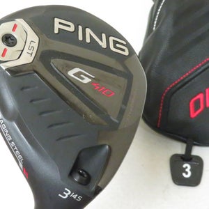 PING G410 LST Driver 14.5° 3 Wood TOUR 75 Chrome Stiff Flex +Cover .. MINT