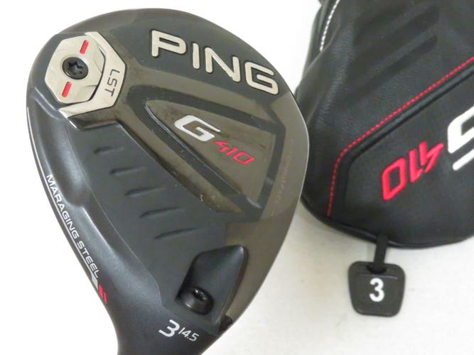 PING G410 LST Driver 14.5 3 Wood TOUR 75 Chrome Stiff Flex +Cover .. MINT