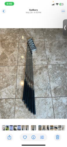 Men's TaylorMade 2014 tour preferred cb Left Hand Iron Set Stiff Flex 6 Pieces (Used)