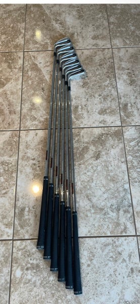 Men's TaylorMade 2014 tour preferred cb Left Hand Iron Set Stiff Flex 6 Pieces (Used)