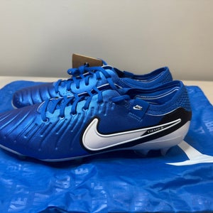 Size 7 Men’s Nike Tiempo Legend 10 Elite FG Soar Blue Soccer Cleats With Bag