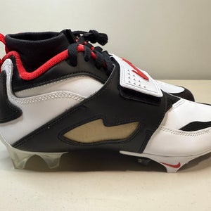 Size 7 Men’s Nike Diamond Turf 93 TD White Red Black 49ers Football Cleats Deion Sanders