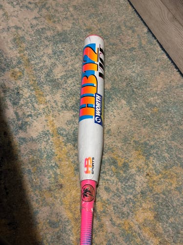 Worth HB12 Vice Slowpitch Softball Bat 26oz 220 White UTRIP USSSA