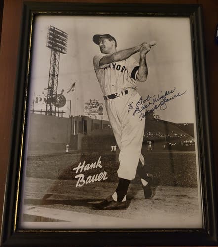 Vintage Hank Bauer Autographed Photo