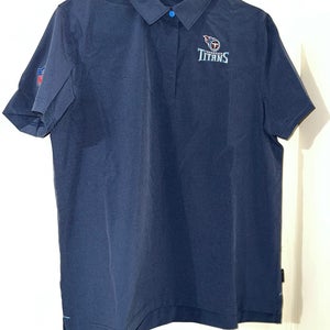 Nike Tennessee Titans Polo Shirt Men's Large NFL Football Dri-Fit On-Field