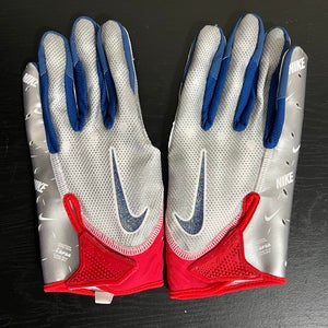 Nike Vapor Jet 7.0 Energy Receiver Football Gloves Size XL Silver / Red / Blue