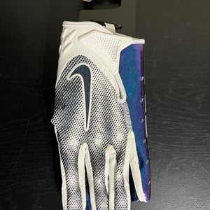 Nike Vapor Jet 7.0 Football Receiver Gloves Size Large White Purple Iridescent