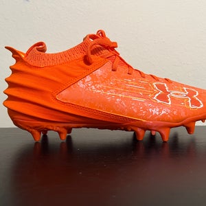 Under Armour Blur Smoke 2.0 Men's Size 9 Football Cleats Orange 3027978-800