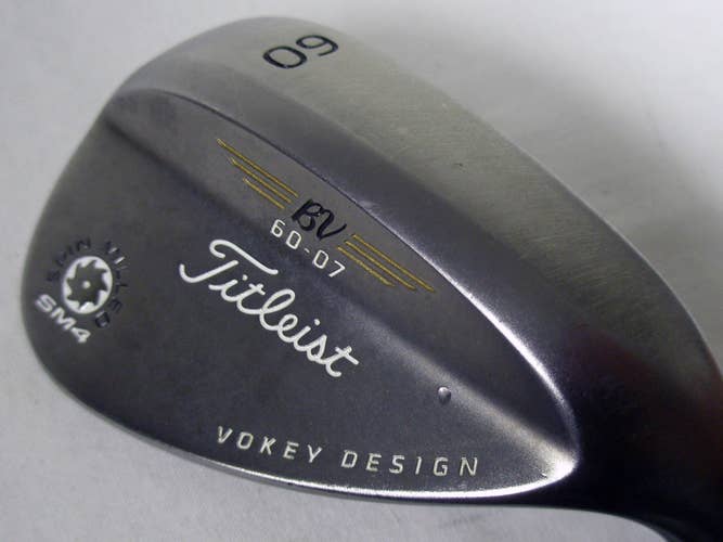 Titleist Vokey SM4 Lob Wedge 60* 07* (BLACK NICKEL, Steel) LW Golf Club
