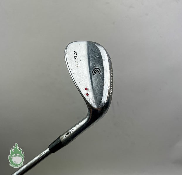 Right Handed Cleveland CG10 Two Dot Wedge 52* Chrome Wedge Flex Steel Golf Club