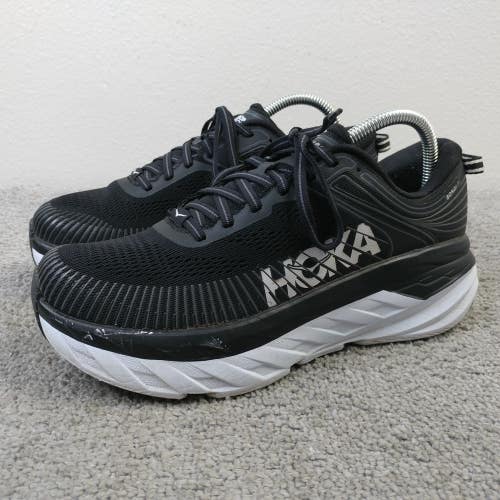 Hoka One One Bondi 7 Womens Size 8.5 WIDE Running Shoes 1110531 BWHT Sneakers