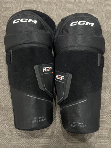 Senior CCM Referee 14" Shin Pads (New)