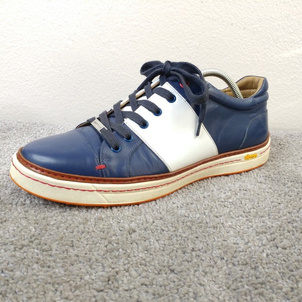 Royal Albartross Mens Size 10 Spikeless Golf Shoes Blue Made In Italy Leather