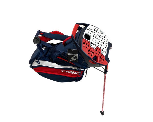 NEW 2025 Ogio Silencer Hybrid Red/White/Blue Stand/Carry Golf Bag